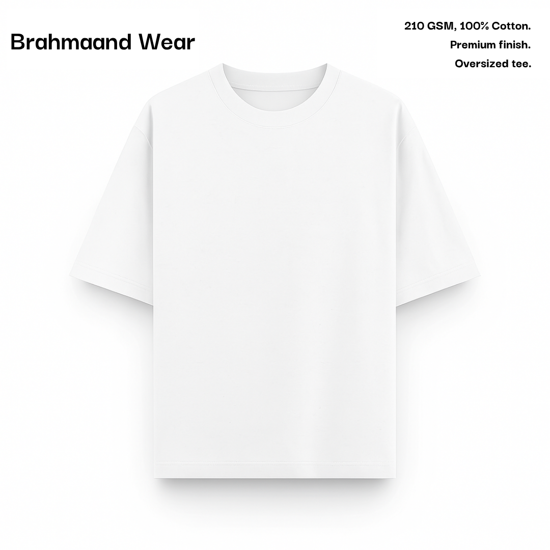 TERRY COTTON OVERSIZED TEE [8 Solid Colours] [210 GSM]