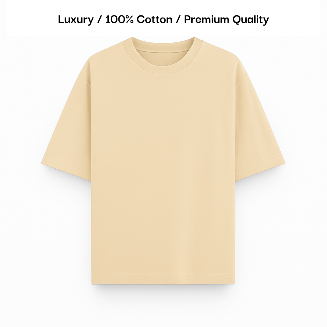 TERRY COTTON OVERSIZED TEE [8 Solid Colours] [210 GSM]