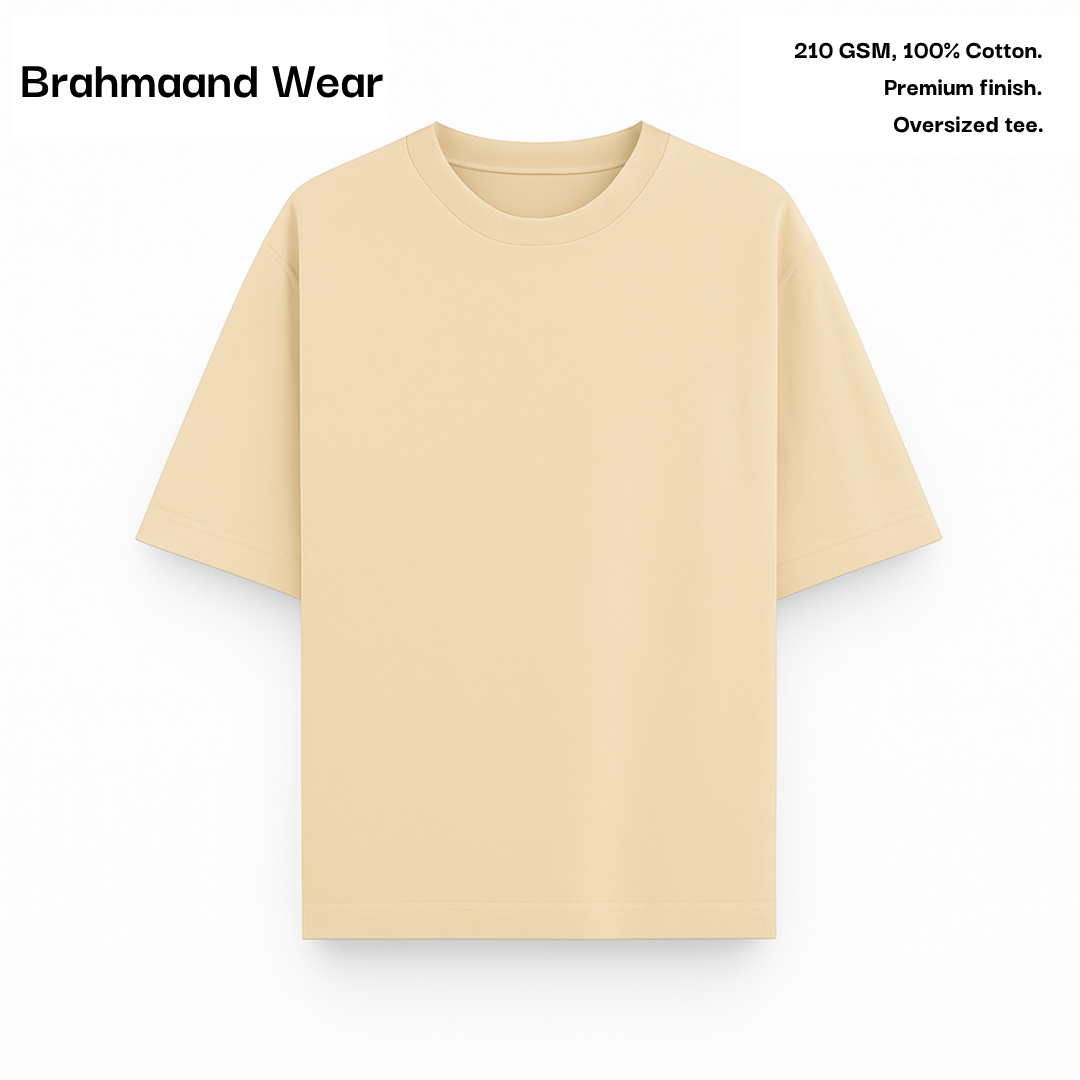 TERRY COTTON OVERSIZED TEE [8 Solid Colours] [210 GSM]