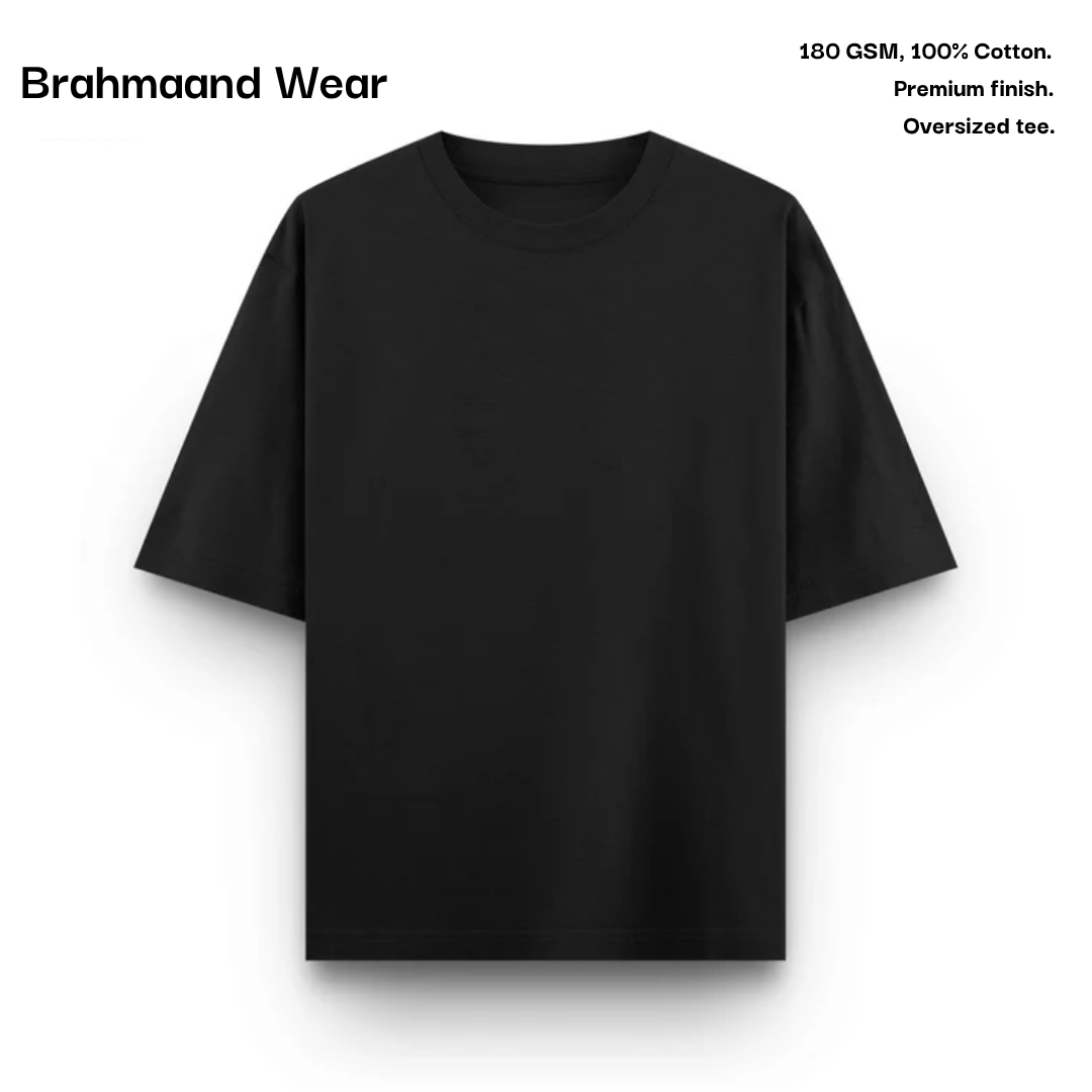 COTTON OVERSIZED TEE [180 GSM, 100% COTTON]