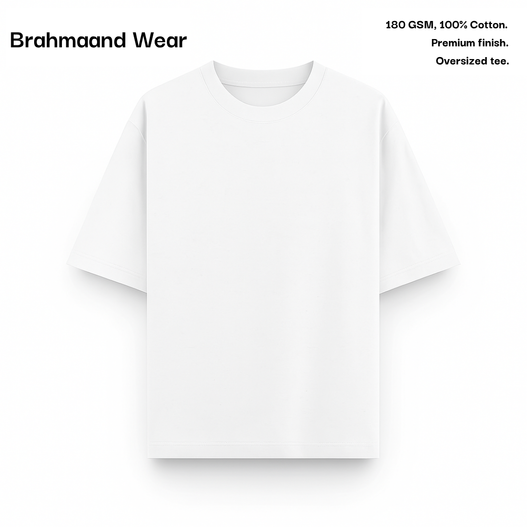 COTTON OVERSIZED TEE [180 GSM, 100% COTTON]
