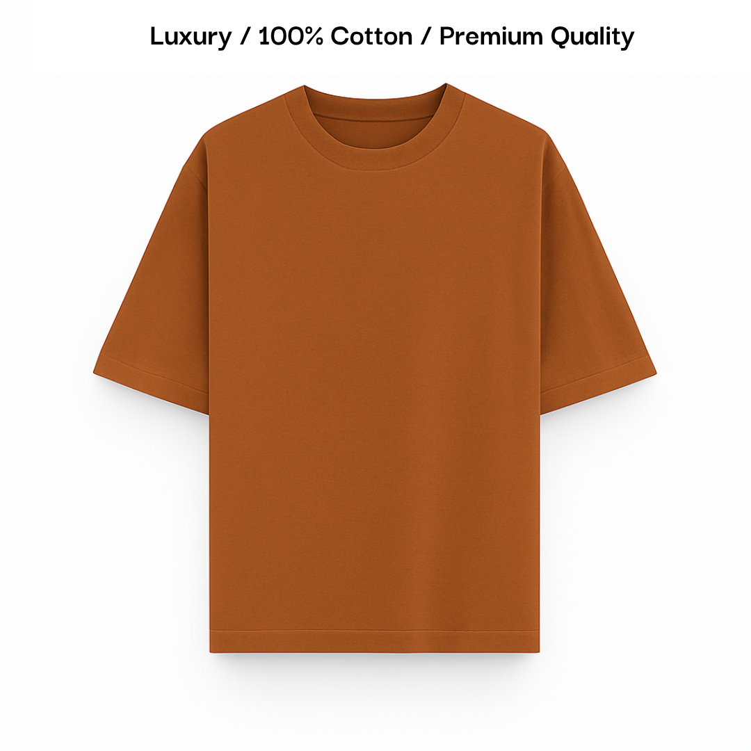 TERRY COTTON OVERSIZED TEE [8 Solid Colours] [210 GSM]