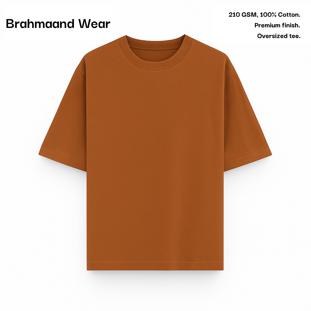 TERRY COTTON OVERSIZED TEE [8 Solid Colours] [210 GSM]
