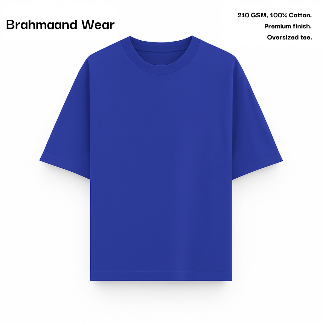 TERRY COTTON OVERSIZED TEE [8 Solid Colours] [210 GSM]