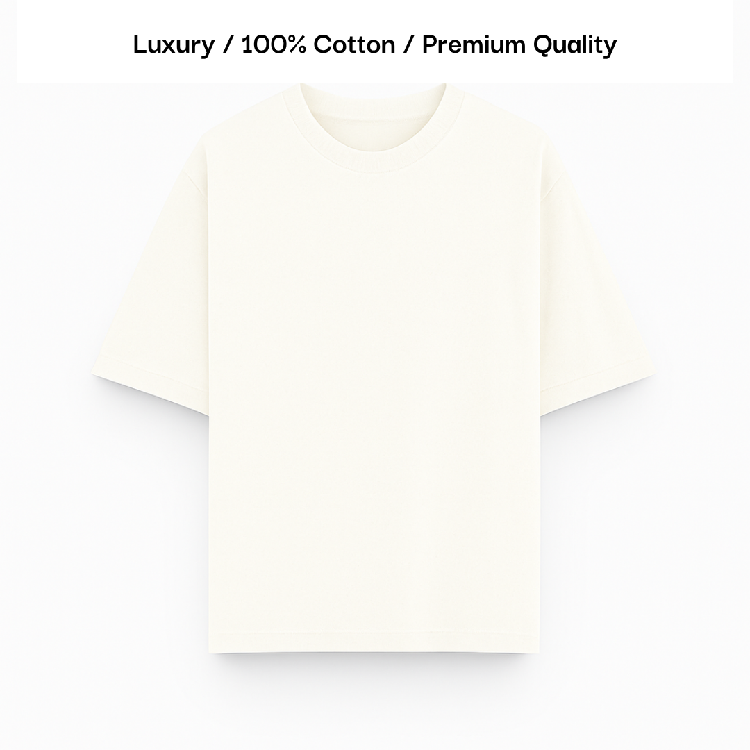 TERRY COTTON OVERSIZED TEE [8 Solid Colours] [210 GSM]