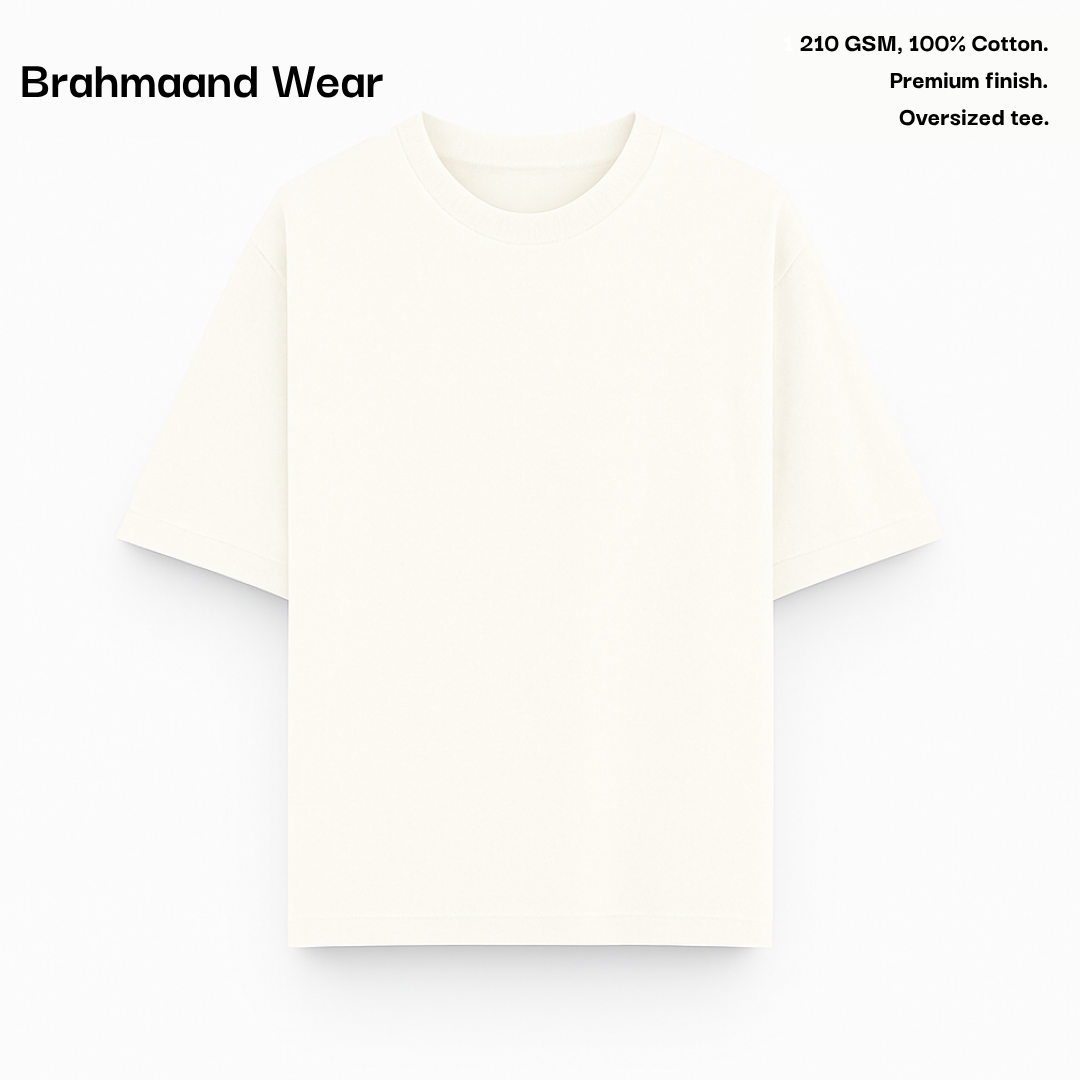 TERRY COTTON OVERSIZED TEE [8 Solid Colours] [210 GSM]