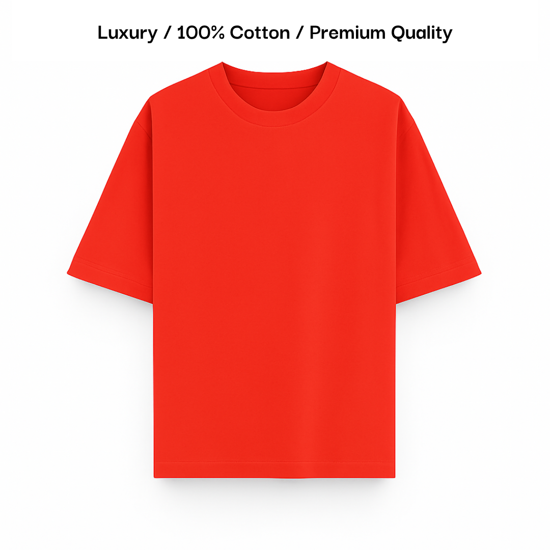 TERRY COTTON OVERSIZED TEE [8 Solid Colours] [210 GSM]
