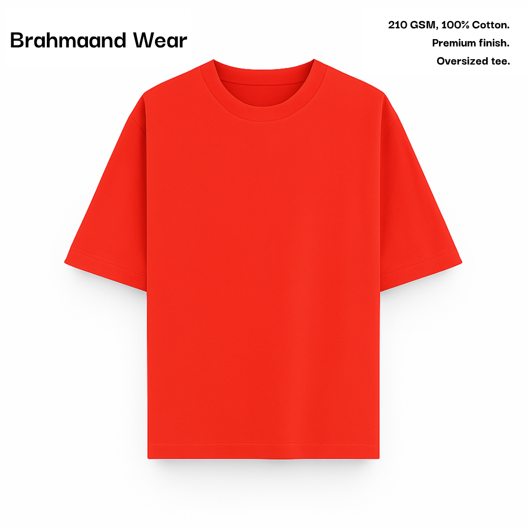 TERRY COTTON OVERSIZED TEE [8 Solid Colours] [210 GSM]