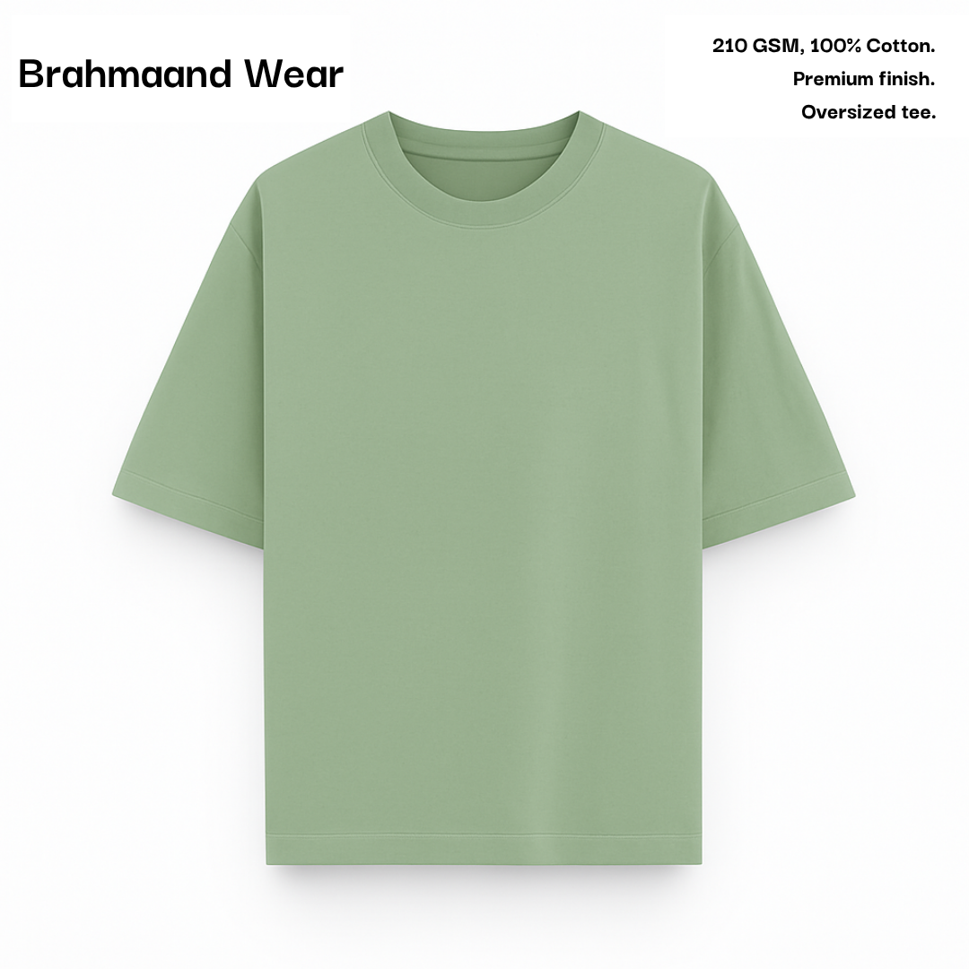 TERRY COTTON OVERSIZED TEE [8 Solid Colours] [210 GSM]